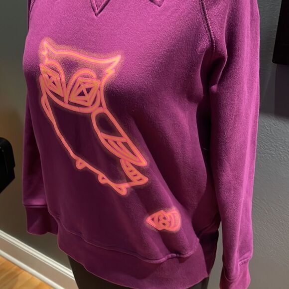 Lucky Chouette purple heavyweight owl graphic sweatshirt. Small. - Picture 2 of 7
